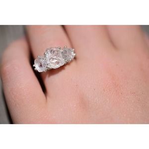 Unique Engagement Ring, Diamond Ring, raw stone ring, Anniversary Ring, …